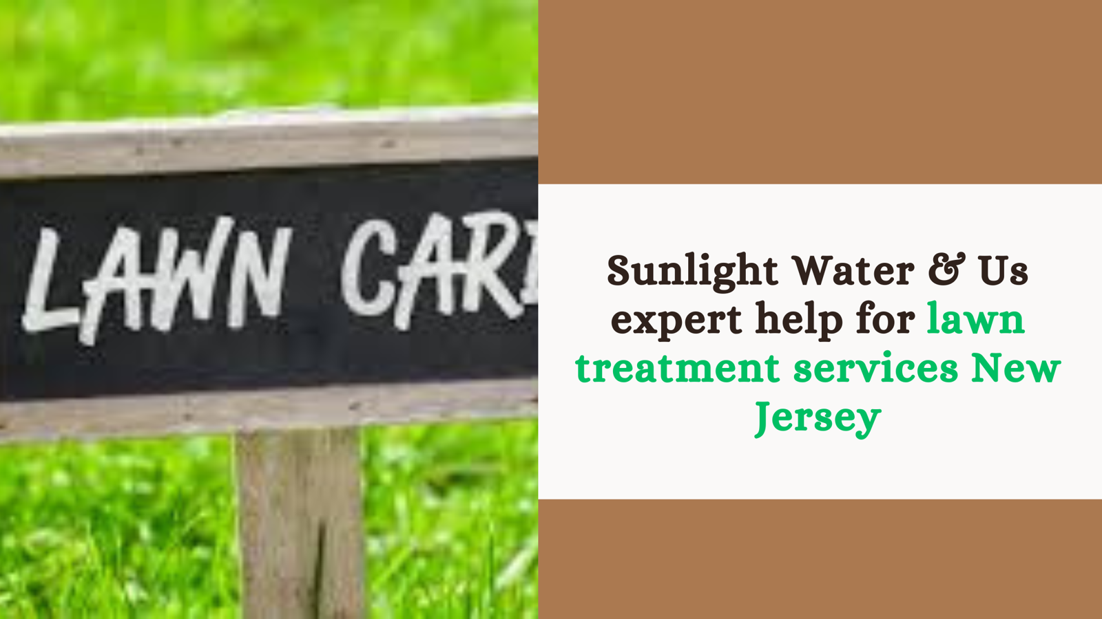 Sunlight Water & Us expert help for lawn treatment services New Jersey