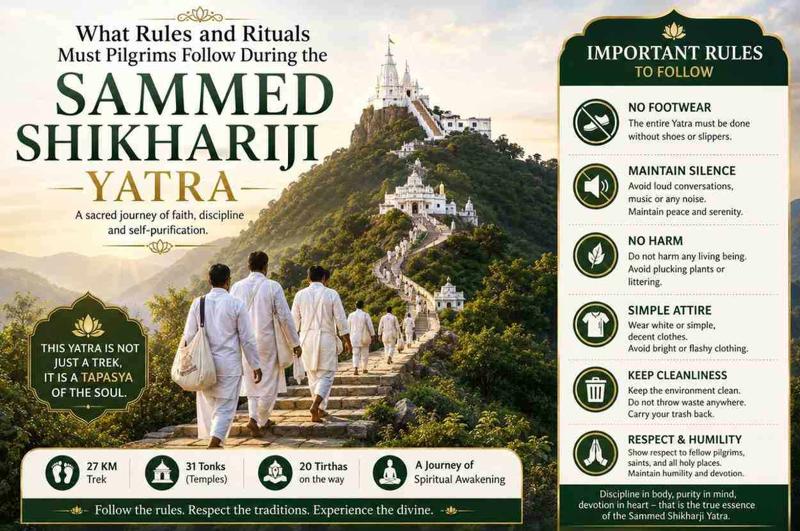 What Rules and Rituals Must Pilgrims Follow During the Sammed Shikharji Yatra