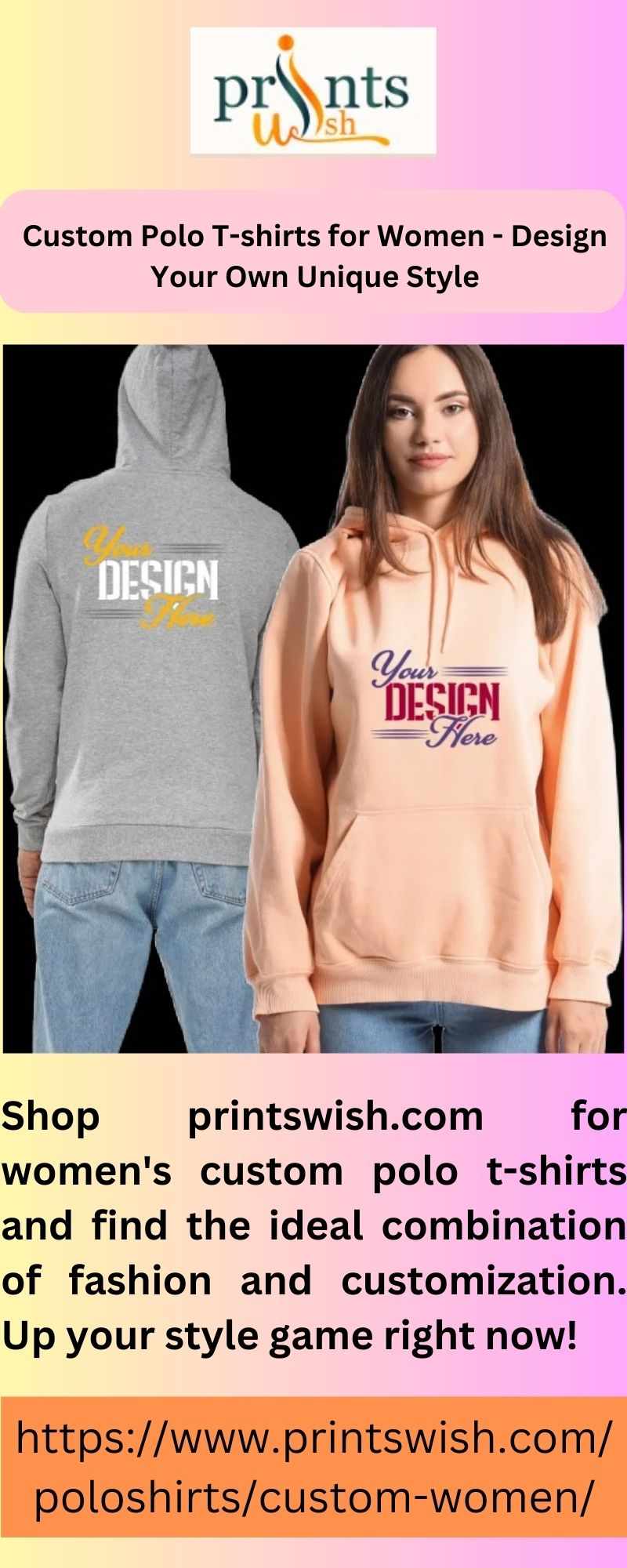 Custom Polo T-shirts for Women - Design Your Own Unique Style