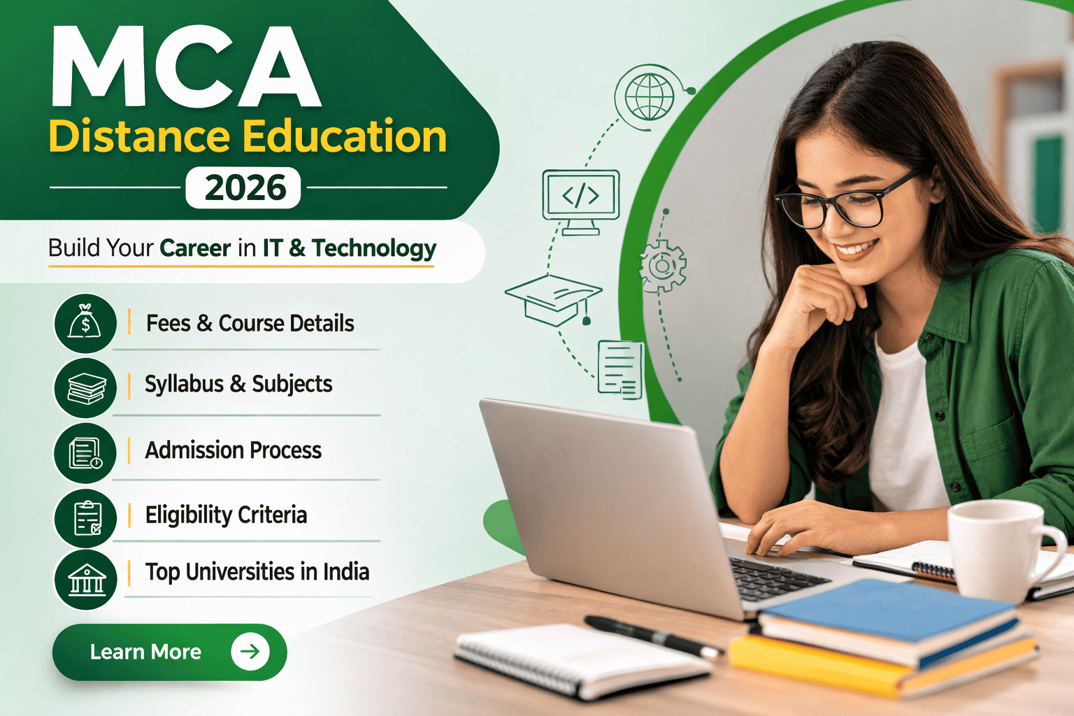 MCA Distance Education 2026: Fees, Syllabus, Admission, Eligibility & Top Universities in India