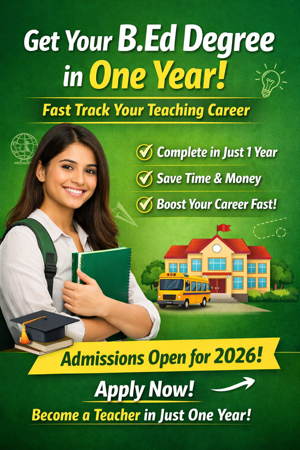 Get Your BEd Degree in One Year – Fast Track Your Teaching Career