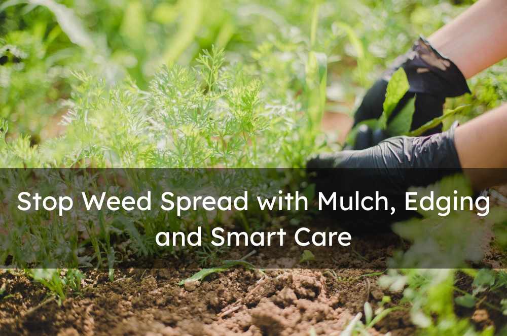 Stop Weed Spread with Mulch, Edging and Smart Care