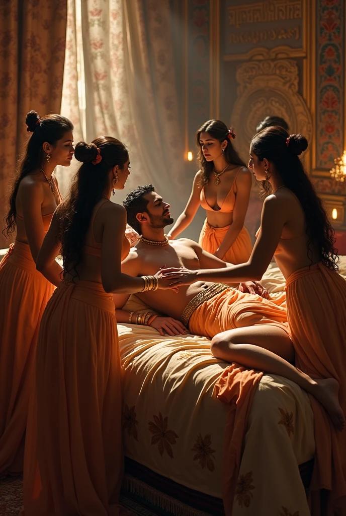 King fucked his three queen 🫅🫅🫅 and his 2 bahu 💃💃daughter in law 🫦🥵👅🔞 Breastfeeding, humiliating and nipple piercing and parde naked