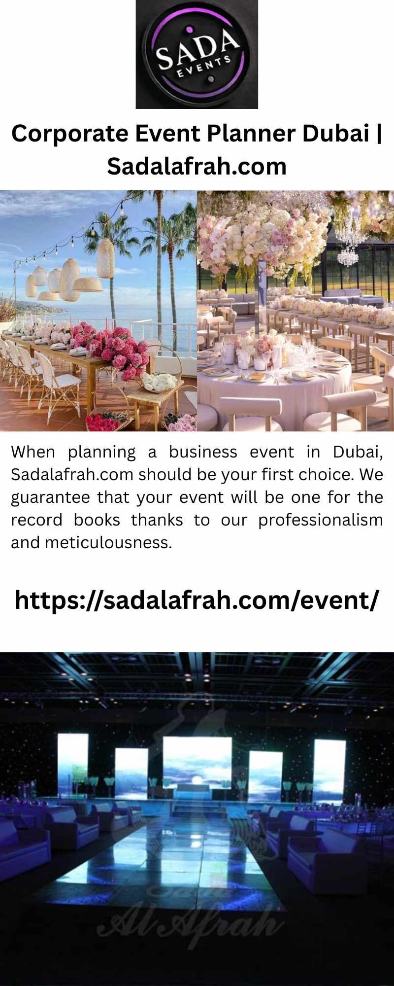 Corporate Event Planner Dubai | Sadalafrah.com