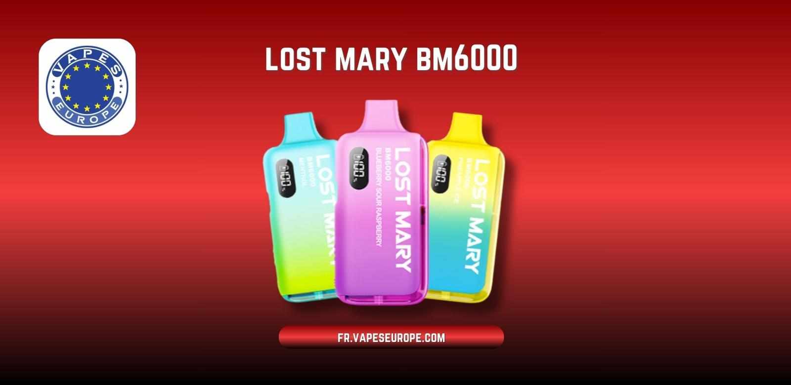 Lost Mary BM6000 : La puff 6000 Puffs qui séduit les amateurs de vape