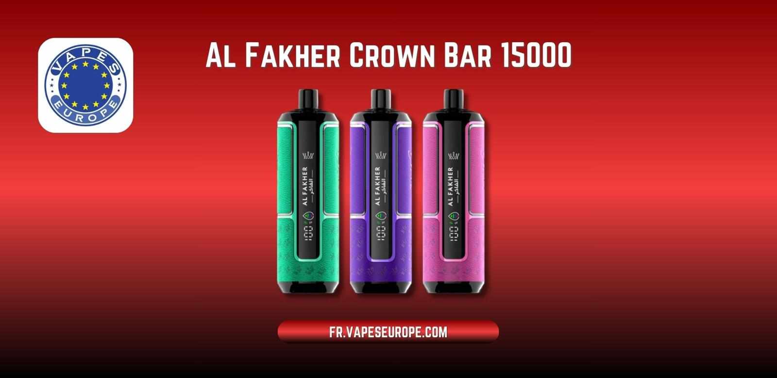 Al Fakher Crown Bar 15000 – Une révolution dans l’univers des puffs jetables