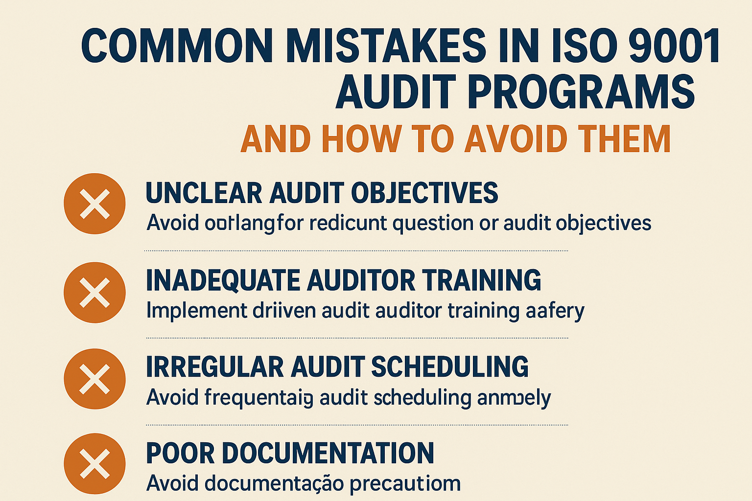 Common Mistakes in ISO 9001 Audit Programs and How to Avoid Them