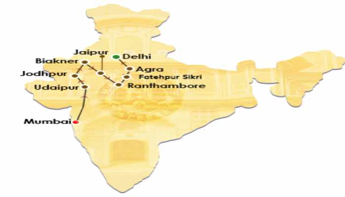 What is the Travel Route of the Maharaja Express?