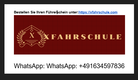 kaufen sie einen originalen deutschen führerschein