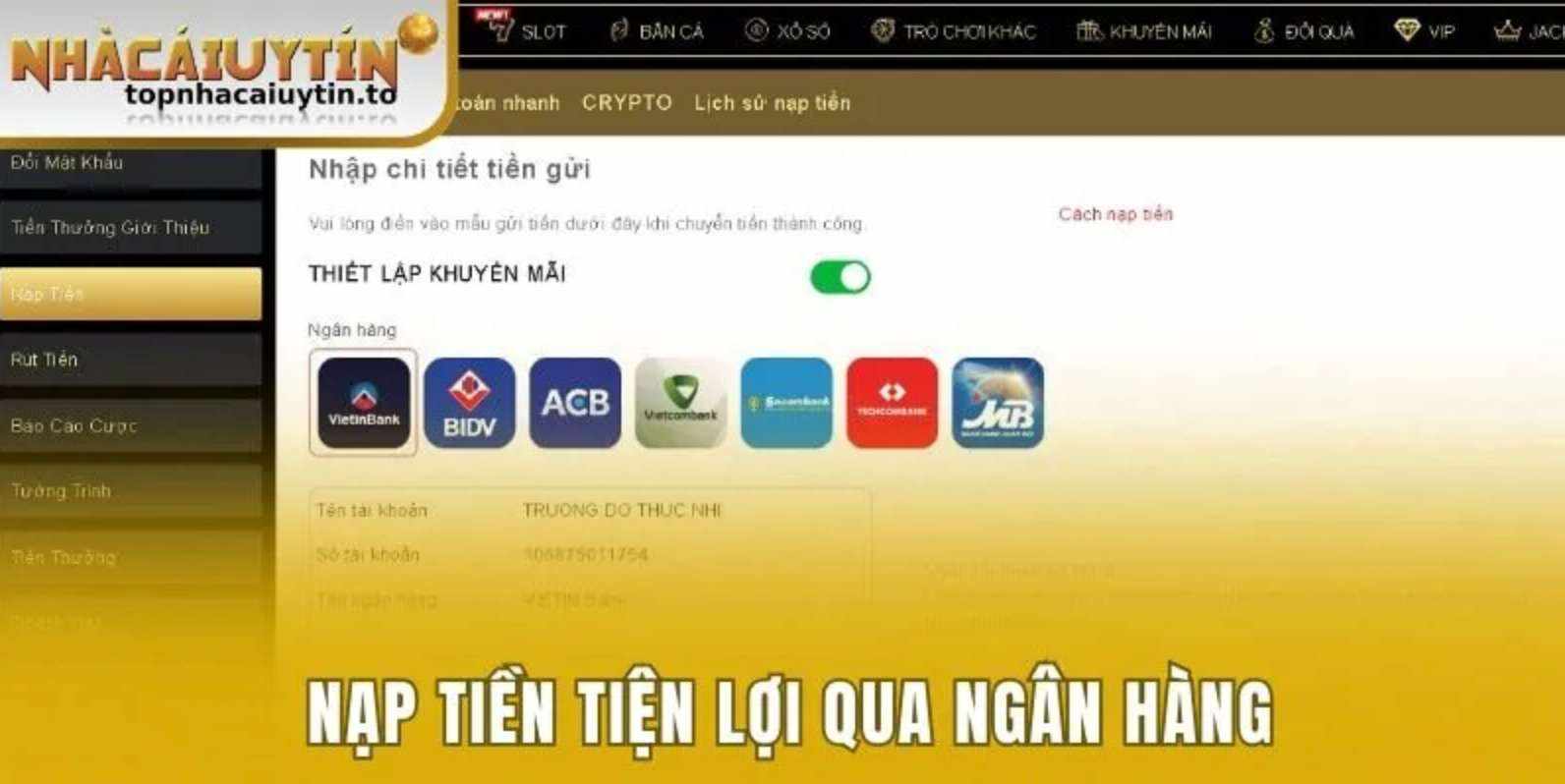3+ Cách Nạp Tiền Nhà Cái Uy Tín Nhanh Chóng Và Thuận Tiện
