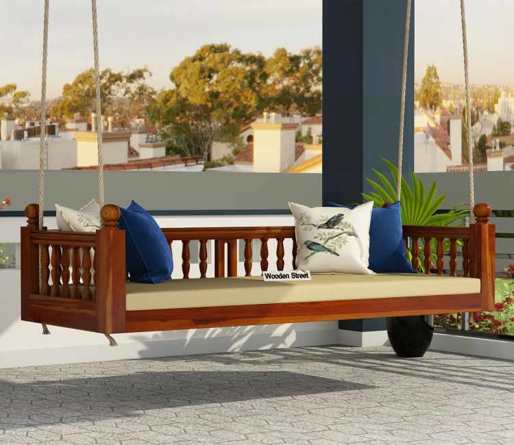 Buy indoor swing chair with stand in bangalore, chennai, mumbai, hyderabad | Hichko For Home | Hanging Chair For Balcony