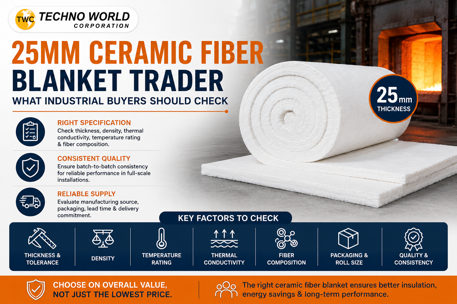 25mm Ceramic Fiber Blanket Trader: What Industrial Buyers Should Check