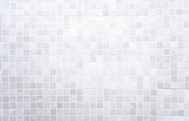 Tiles backgrounds White mosaic tiles on a wall floor tiles  stock pictures, royalty-free photos & images