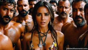 Village girl is fucked by city men gangbang