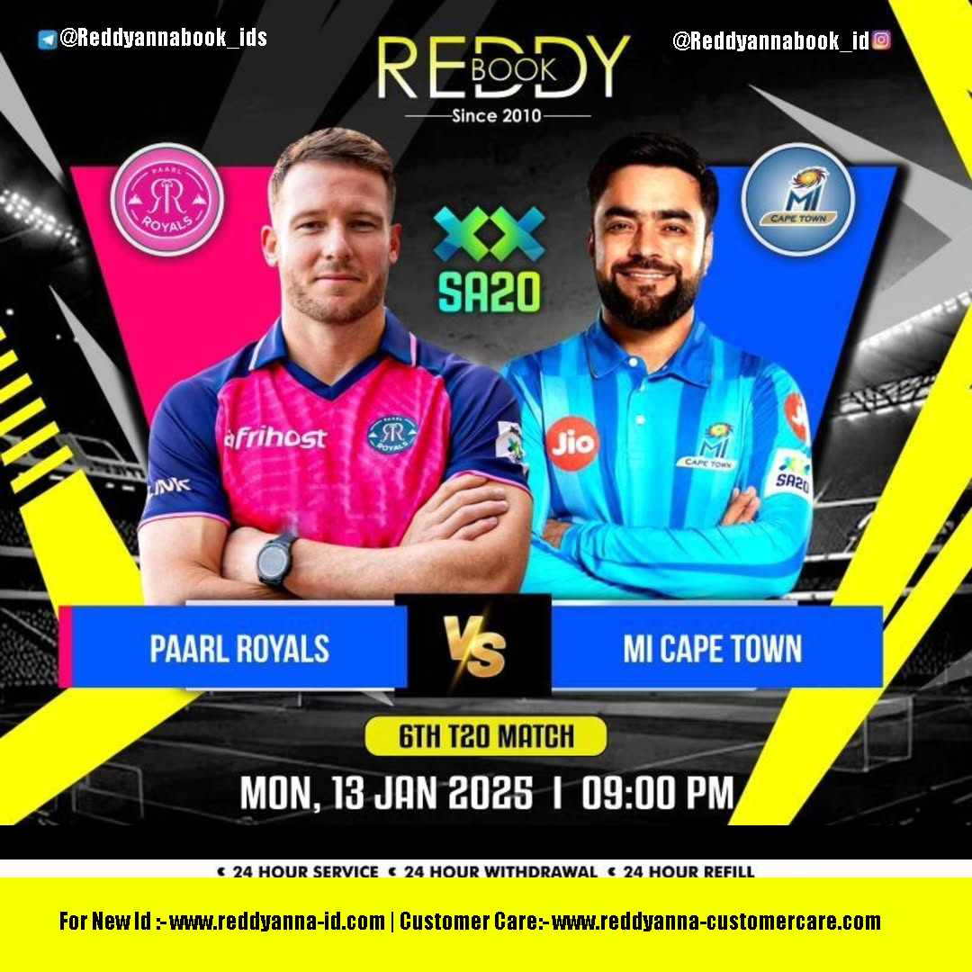 Get Ready for the Showdown: Reddy Anna Cricket Betting Insights for Paarl Royals vs. MI Cape Town