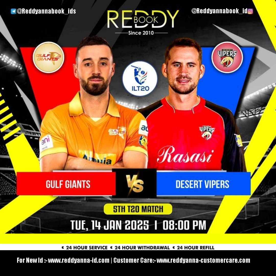 Gulf Giants vs. Desert Vipers: The Anticipation Builds for the 5th T20 Match on January 14 with Reddy Anna Exchange
