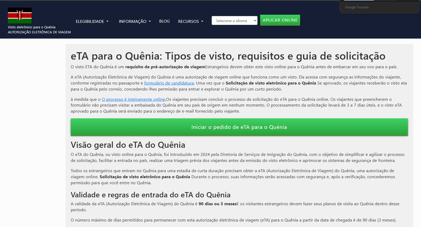 Solicite o seu visto eletrónico queniano online