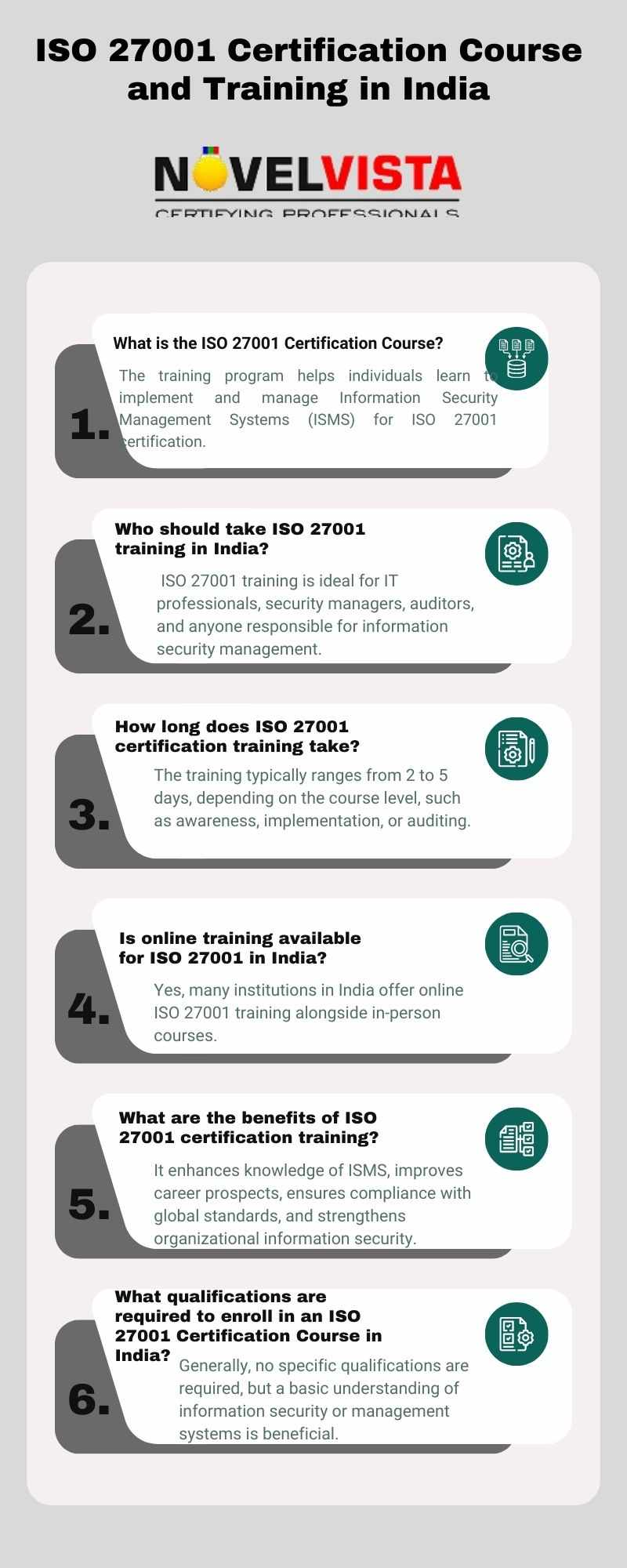 ISO 27001 Certification Course and Training in India