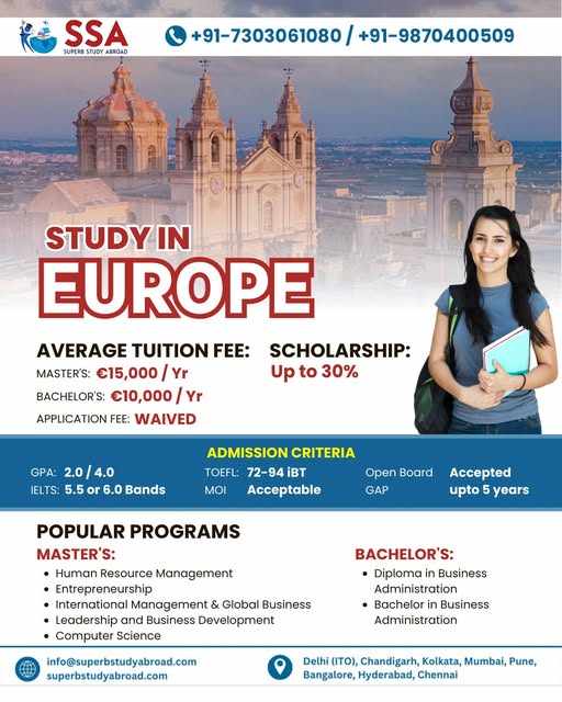 Study in Europe With Superb Study Abroad