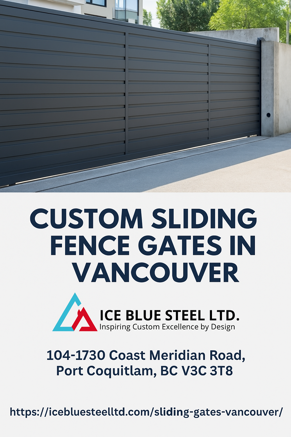 Custom Sliding Fence Gates in Vancouver | Ice Blue Steel Ltd