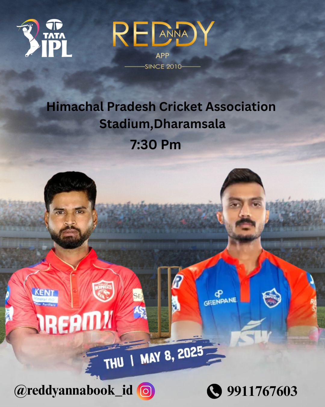 Reddy Anna WhatsApp Number for Punjab Kings vs Delhi Capitals – Join Online Cricket Exchange Today.