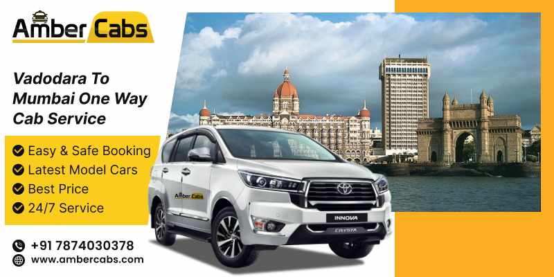 Book Vadodara to Mumbai Taxi Service