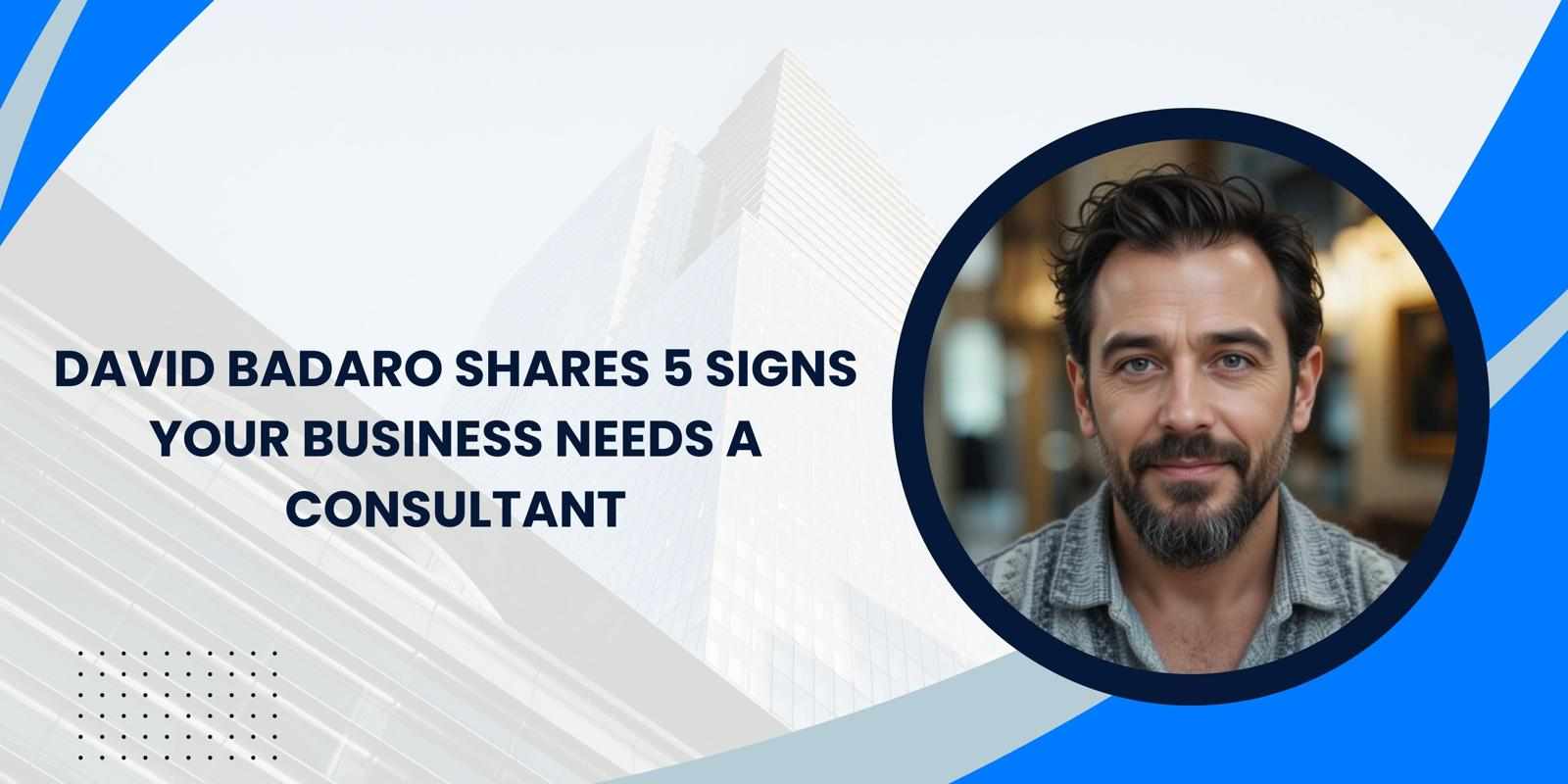 David Badaro Shares 5 Signs Your Business Needs a Consultant