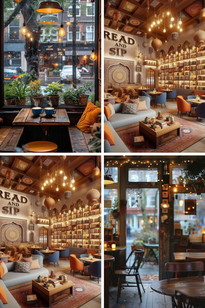 A wave of curiosity washed over me-did she intend to open a book café? Interesting