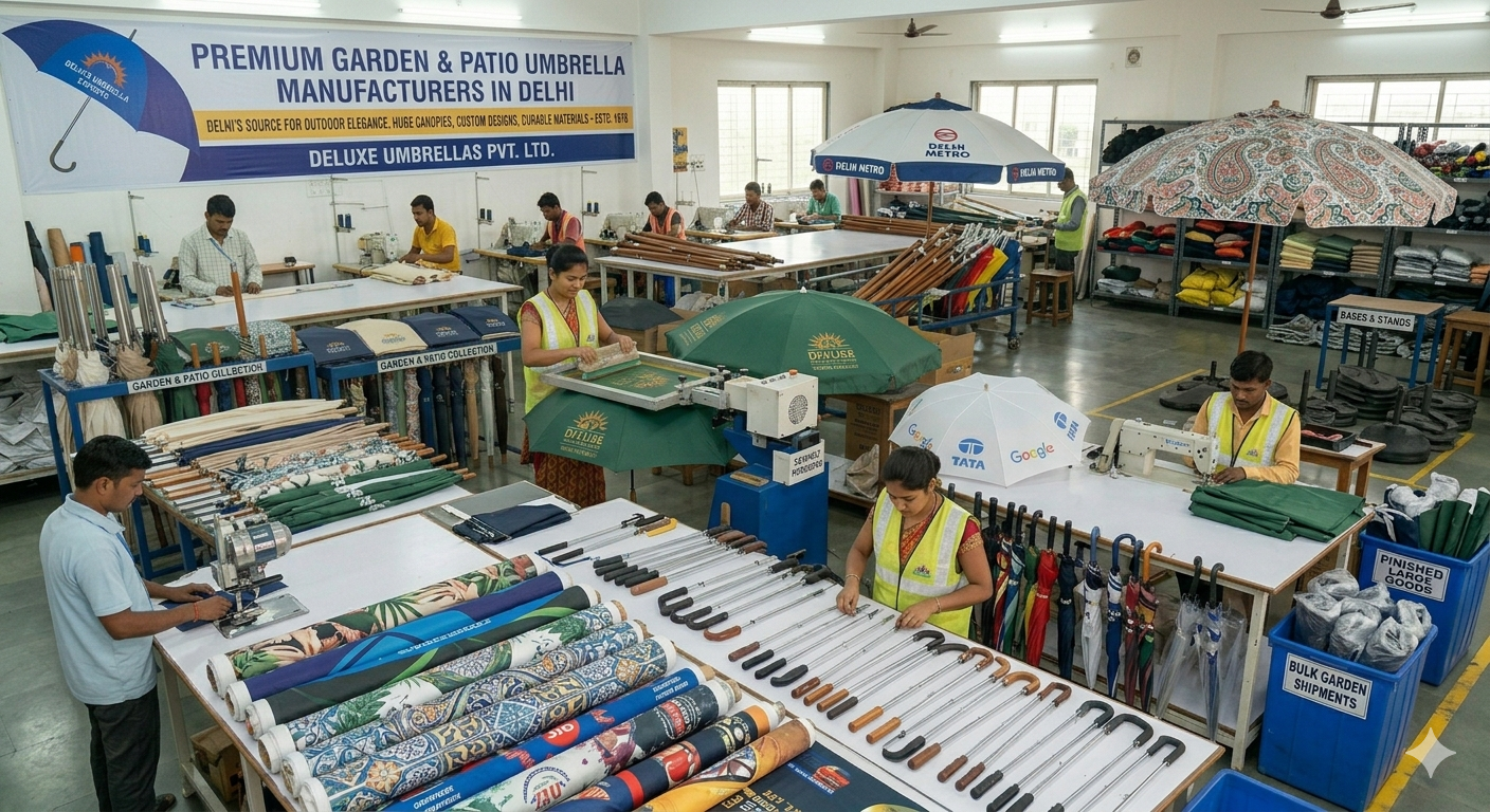 What environmental factors affect umbrella manufacturing today?