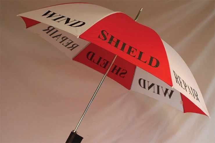 In what industries are promotional umbrellas most generally used?