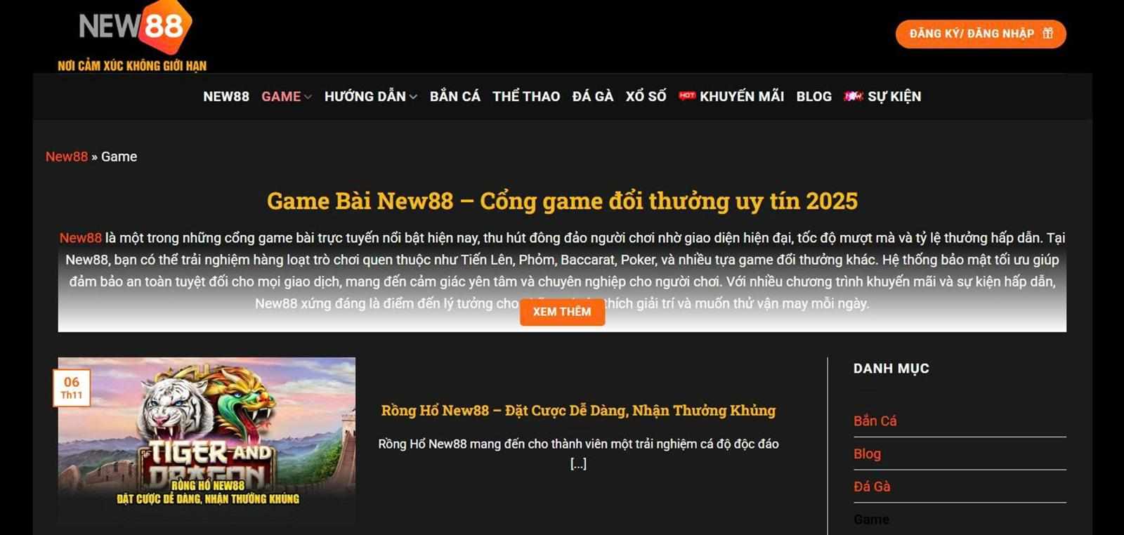 Vì sao Game New88 được nhiều người chơi lựa chọn