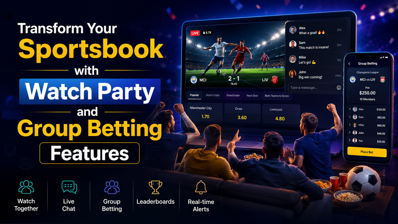 How to Build Watch Party and Group Betting Features for Sportsbooks