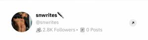 snwrites Account Update 🤍