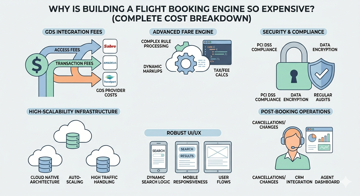 Why Is Building a Flight Booking Engine So Expensive? (Complete Cost Breakdown)