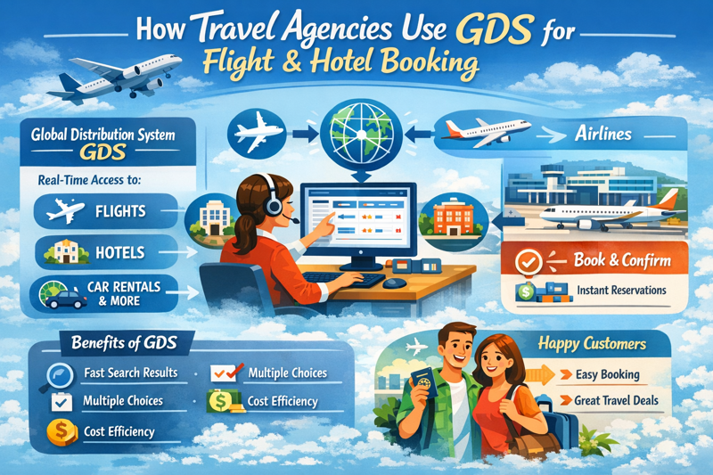How Travel Agencies Use GDS for Flight & Hotel Booking