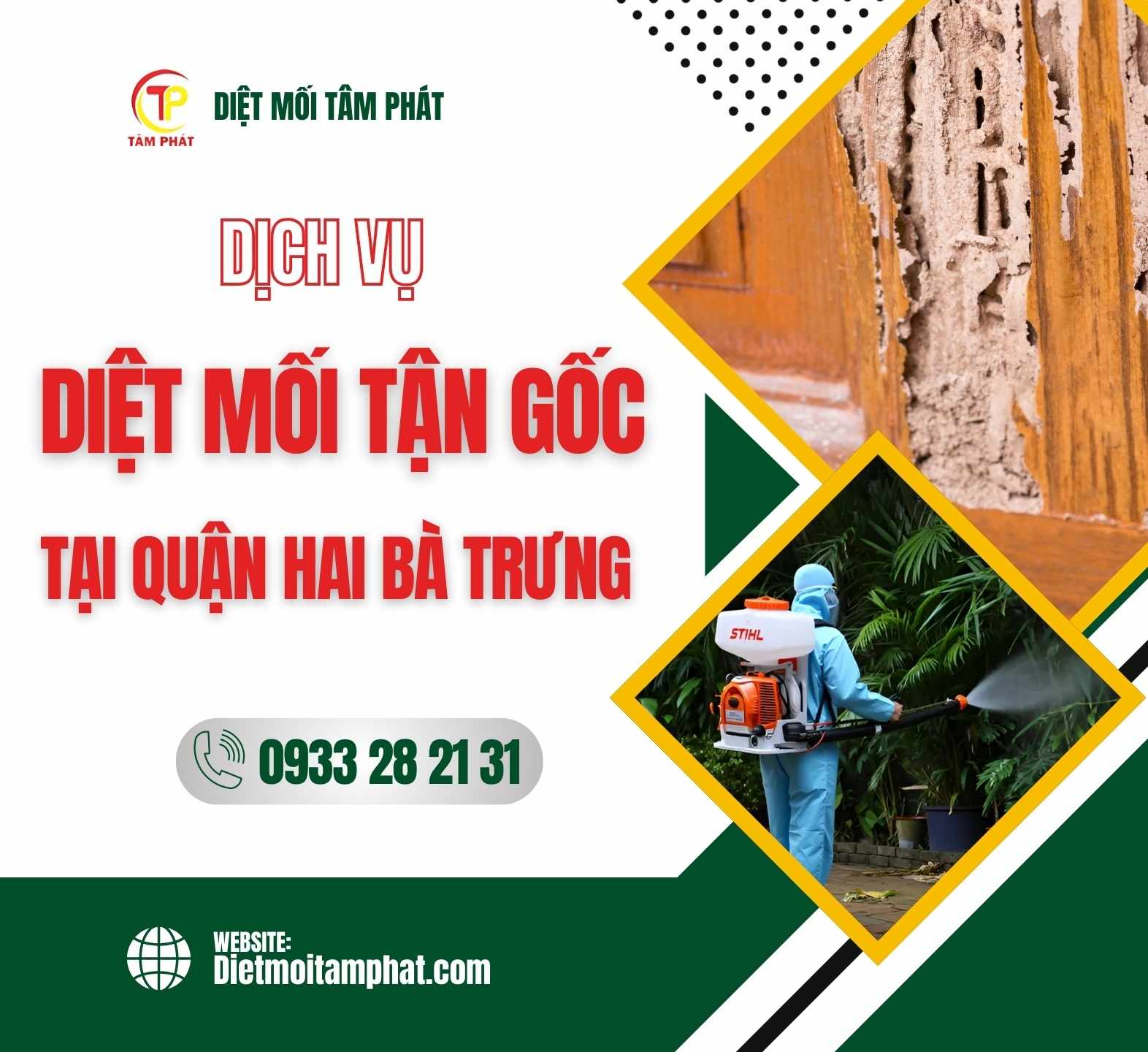 Dịch Vụ Diệt Mối Uy Tín Nhất Tại Quận Hai Bà Trưng Hà Nội 2025