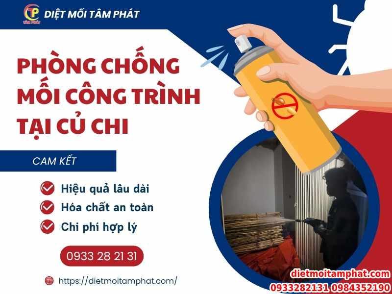 Phòng chống mối công trình tại Củ Chi bảo hành dài hạn