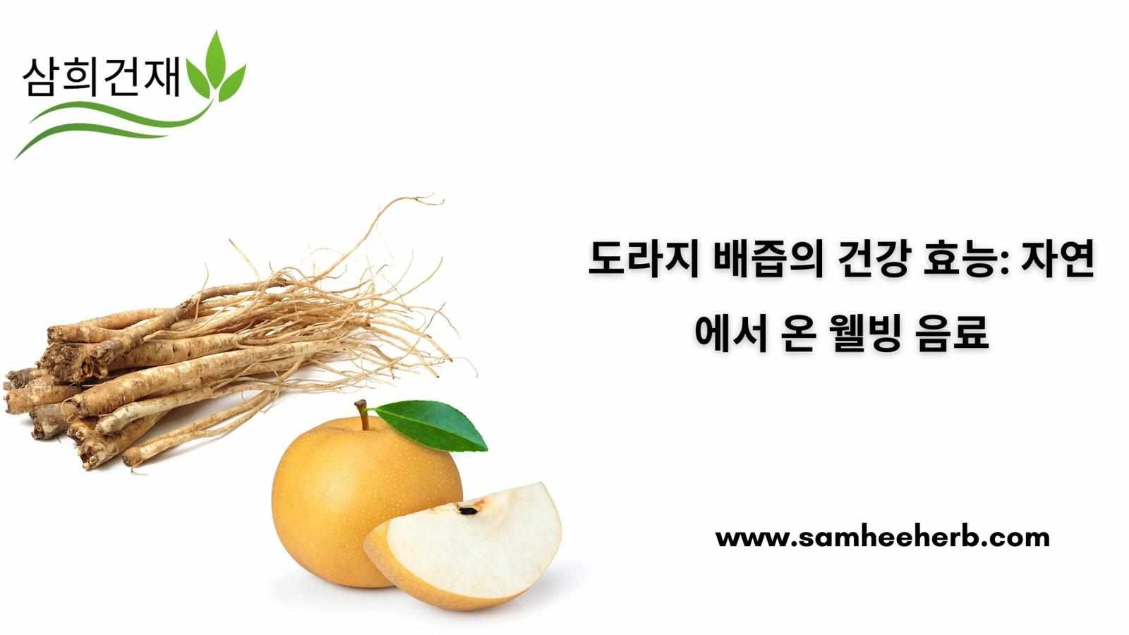 도라지 배즙의 건강 효능: 자연에서 온 웰빙 음료