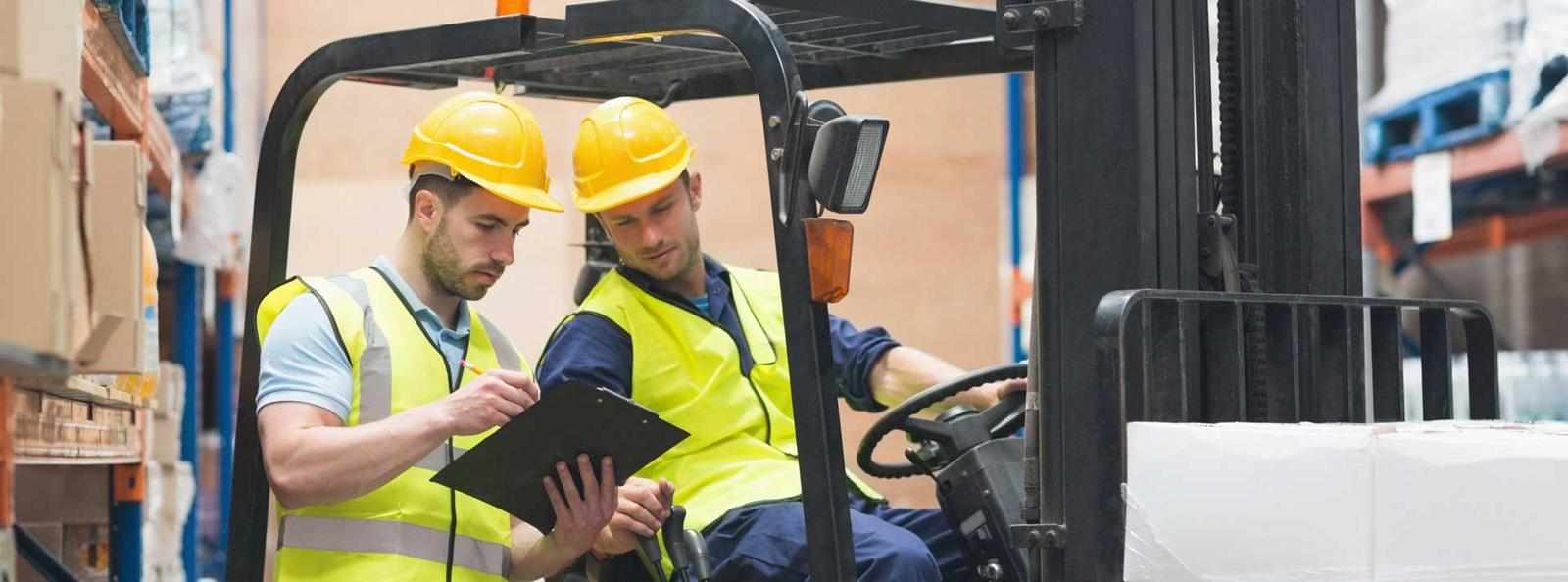 How should you ensure safe loading in a forklift?