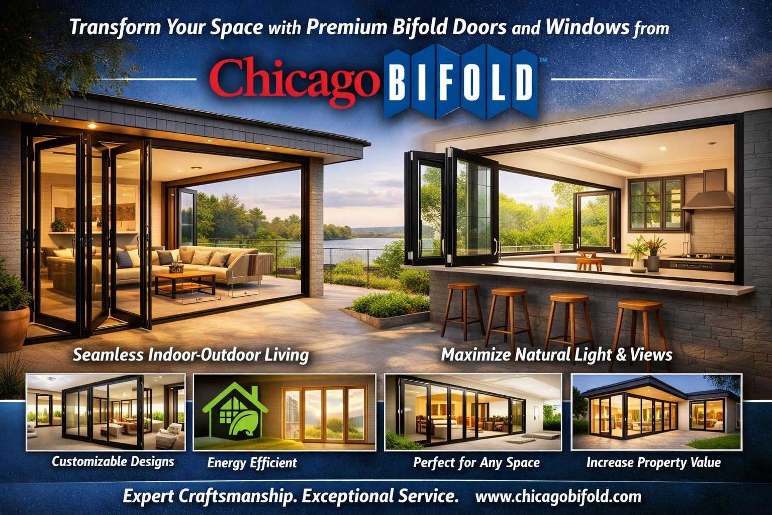 Transform Your Space with Premium Bifold Doors and Windows