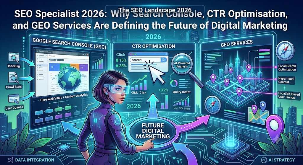 SEO Specialist 2026: Why Search Console, CTR Optimisation, and GEO Services Are Defining the Future of Digital Marketing