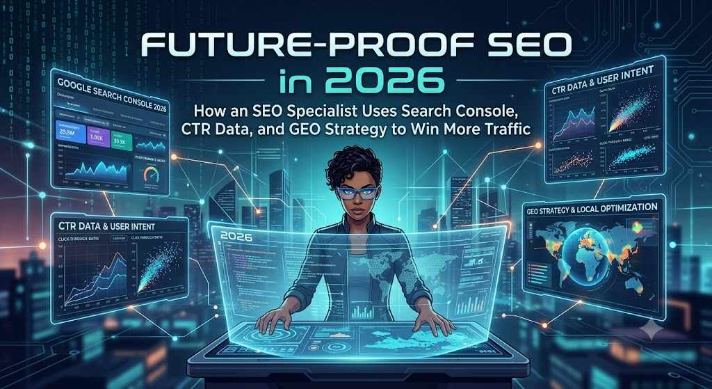 Future-Proof SEO in 2026: How an SEO Specialist Uses Search Console, CTR Data, and GEO Strategy to Win More Traffic