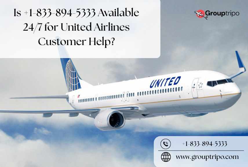 Is +1-833-894-5333 Available 24/7 for United Airlines Customer Help?