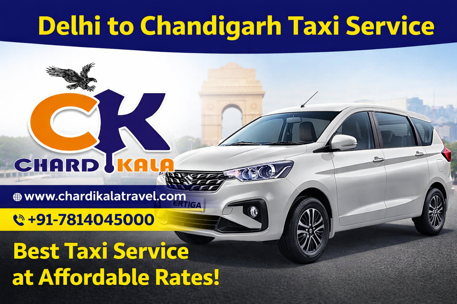 Delhi to Chandigarh Taxi Service – Comfortable, Reliable & Affordable Travel