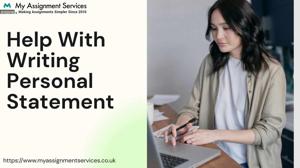 Guidance for Writing a Strong Personal Statement