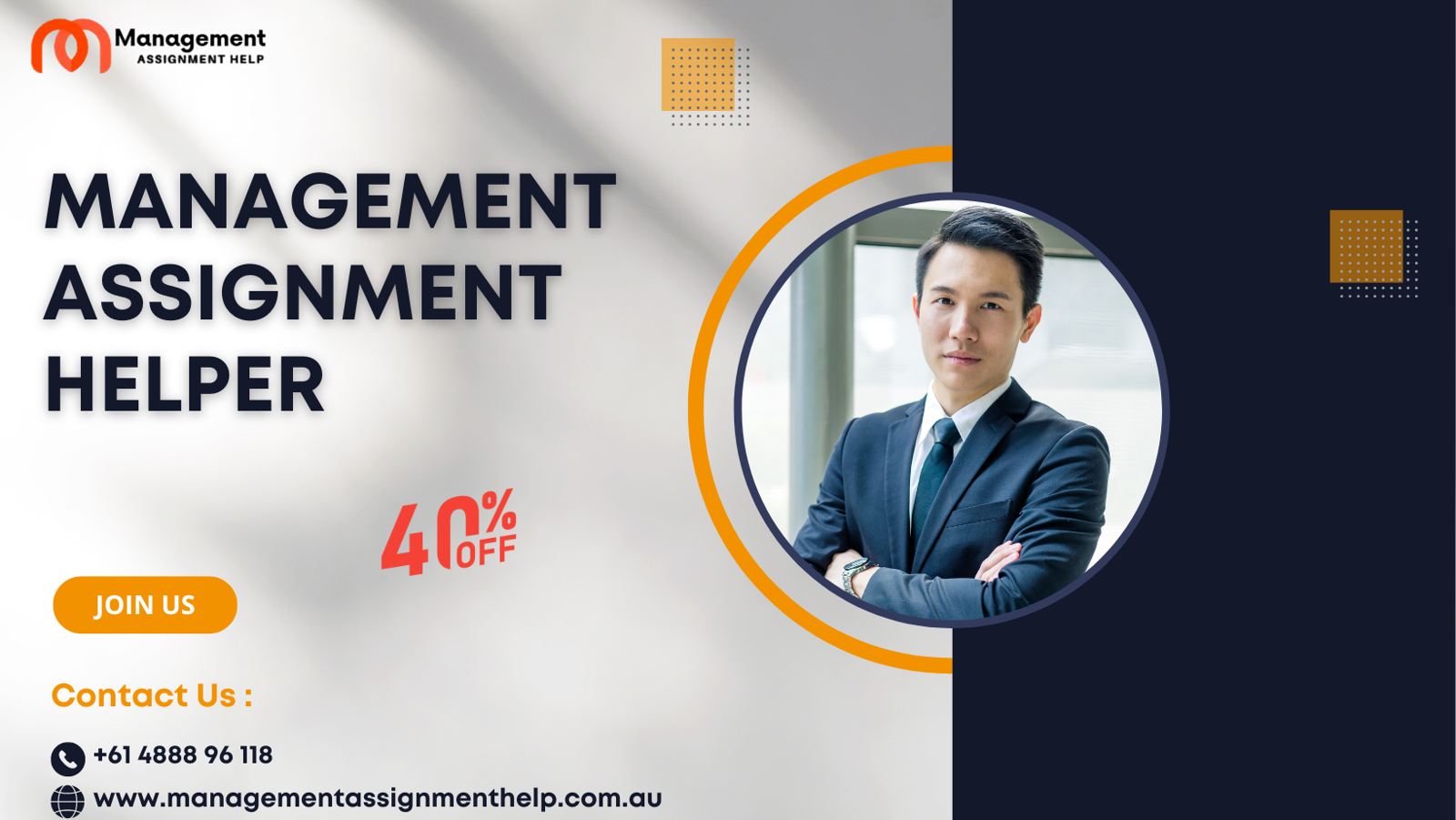 Achieve More, Pay Less: 40% Discount on Your Management Assignment Helper!