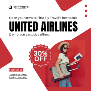 Book United Airlines Flights with First Fly Travel Today!