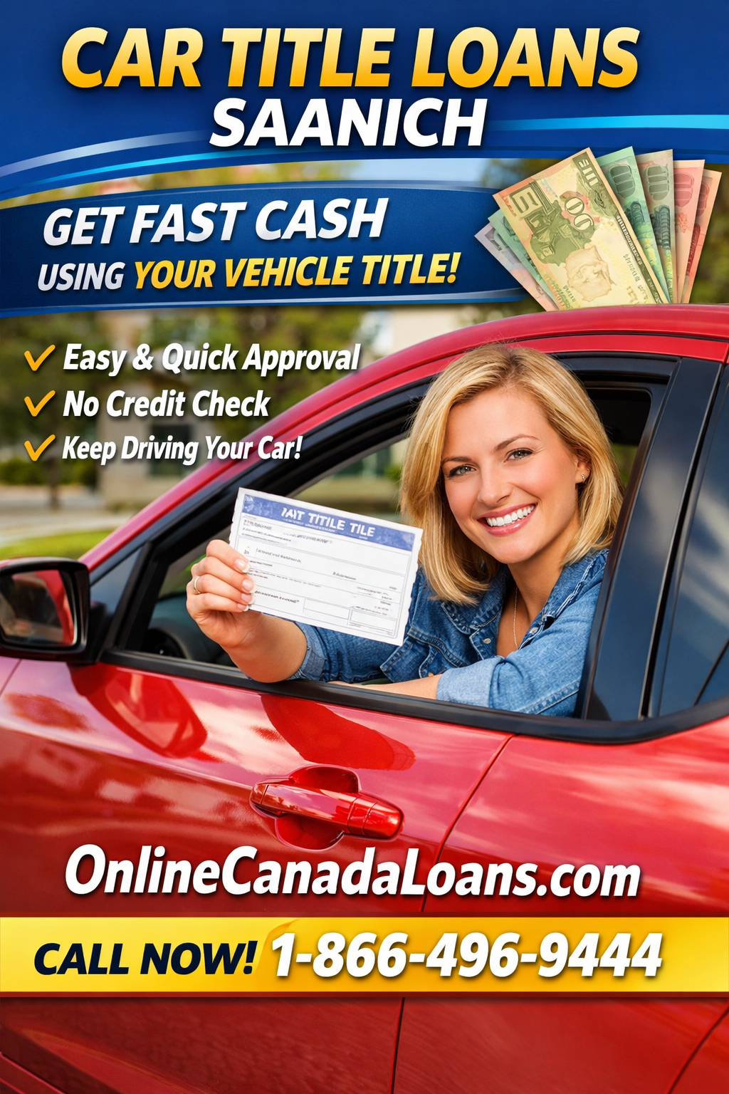 Same Day Car Title Loans Saanich—Quick Cash Solutions