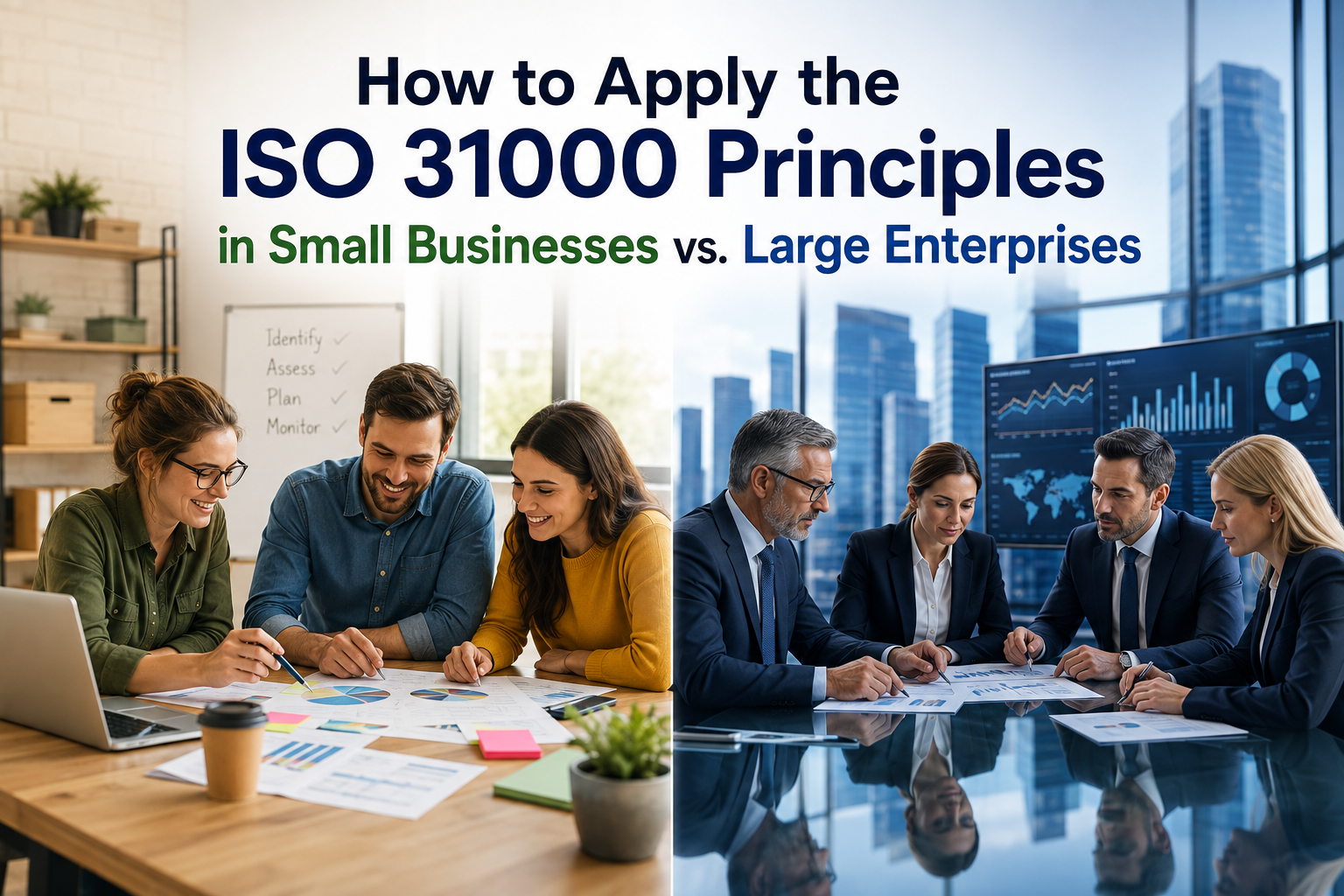 How to Apply the ISO 31000 Principles in Small Businesses vs. Large Enterprise