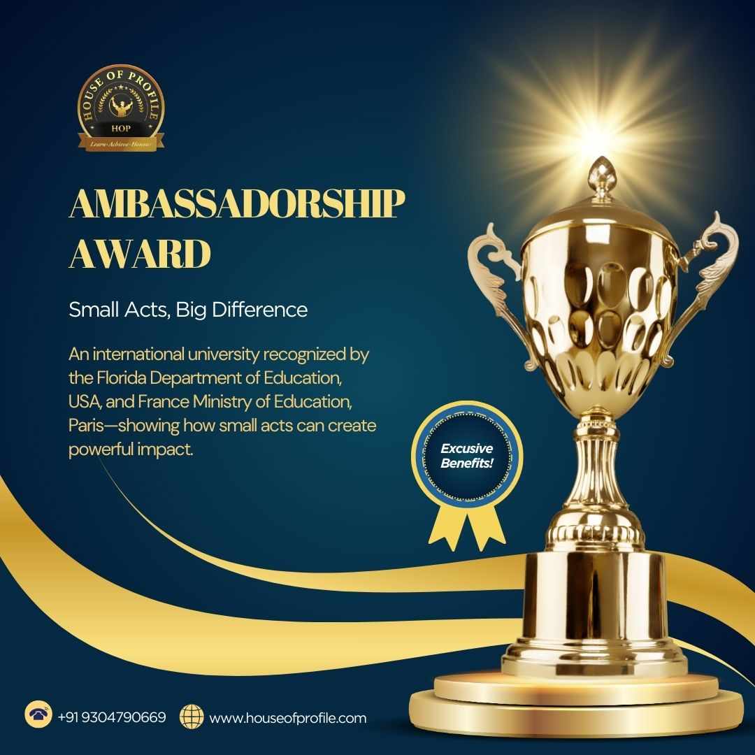 Ambassadorship Award – Small Acts, Big Difference